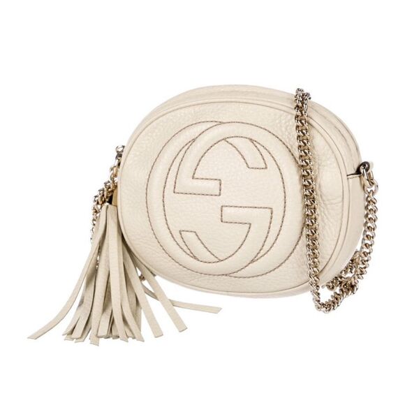 Gucci Mini SoHo Crossbody Chain Bag - Cream and Gold - Picture 2 of 13